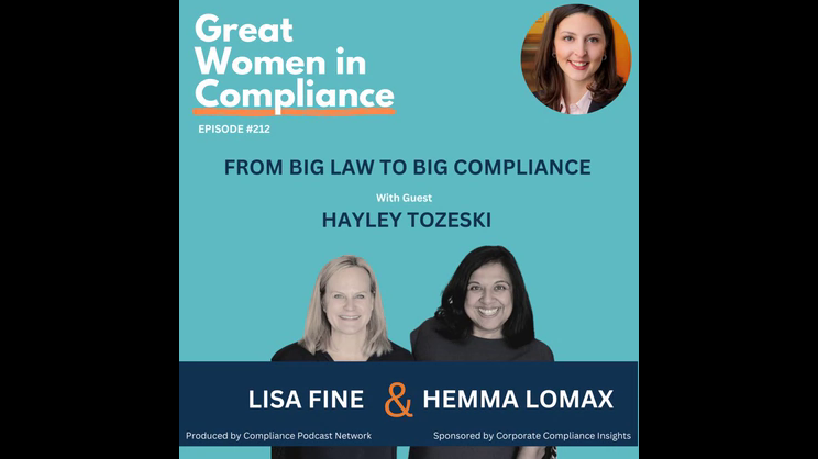 Great Women in Compliance – Hayley Tozeski – From Big Law to Big Compliance | Thomas Fox - Compliance Evangelist - Vimarsana News